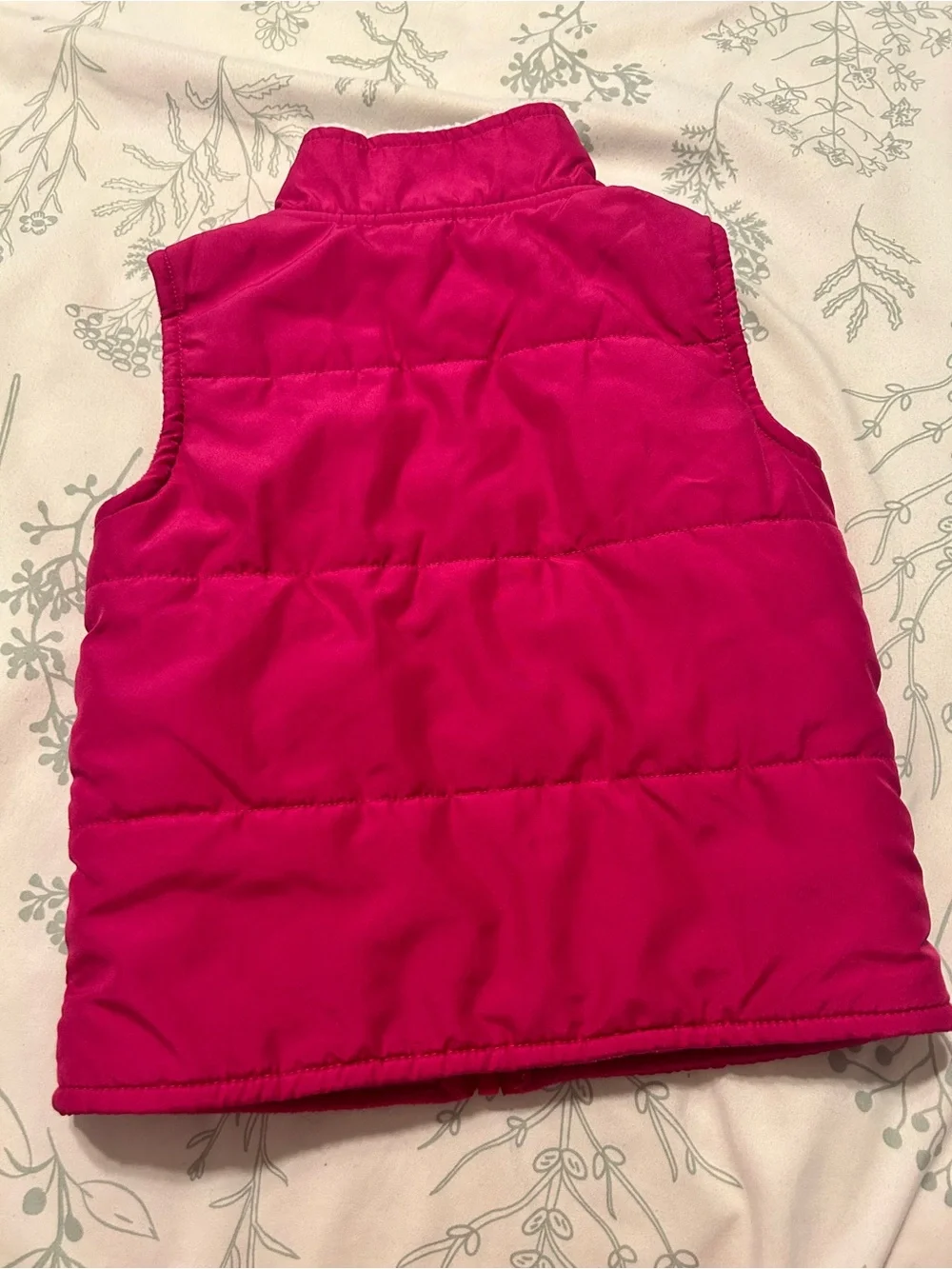Girls Fuchsia Fleece Vest